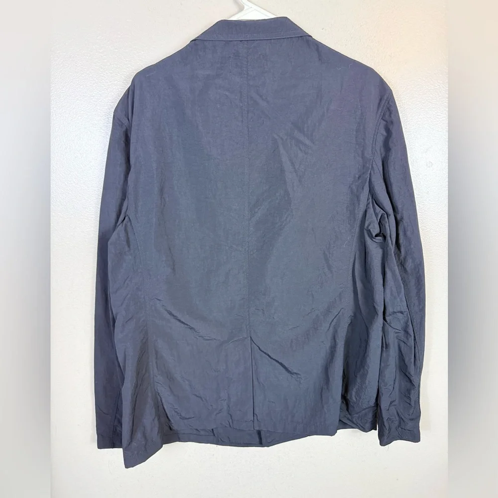Zara‎ Mens Blazer Black Nylon Size 44 Business Casual Contemporary Lightweight